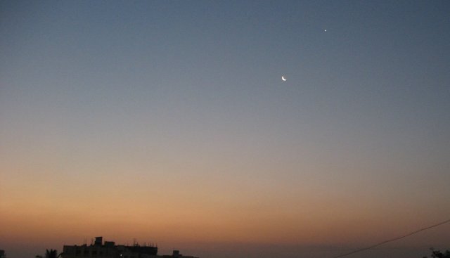 Moon and Venus