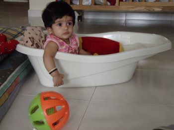 Riddhi in Tub