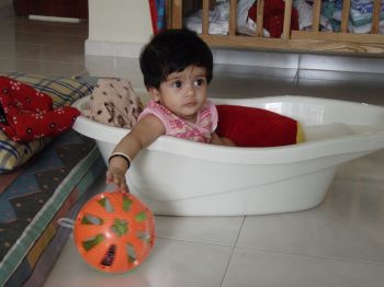 Riddhi in Tub